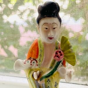 Antique-1930’s-Chinese porcelain figurine-handmade-Kwan Yin-goddess of mercy